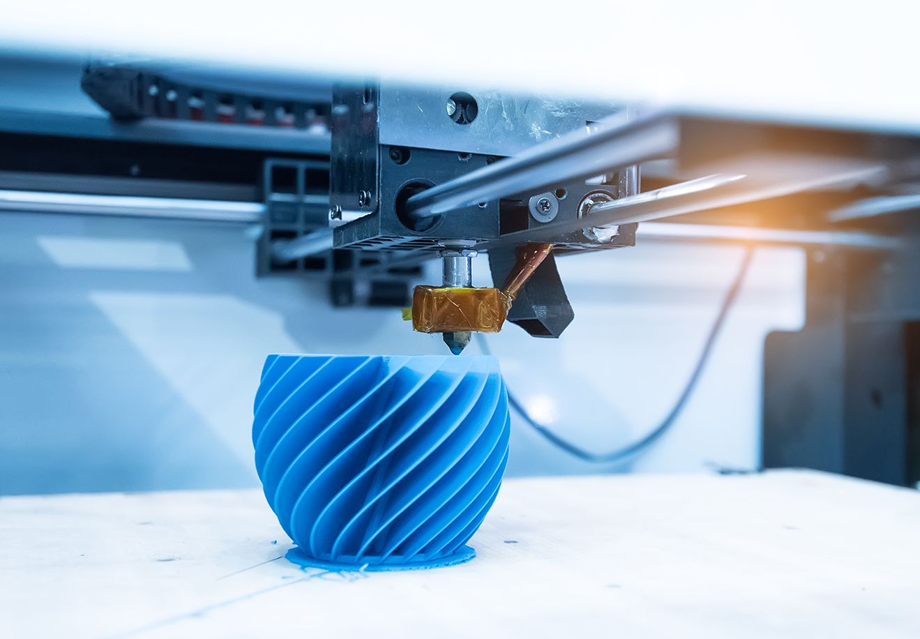 3D-Druck Bauteil im additiven Fertigungsprozess FDM 3D-Druck Bauteil im additiven Fertigungsprozess FDM