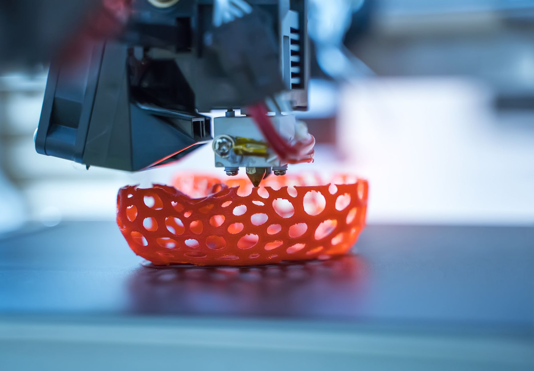 3d printer prints lattice structures