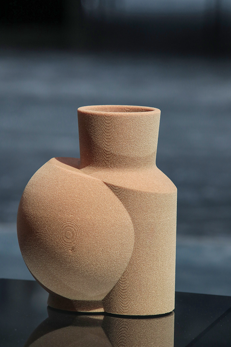 3D-Druck Kunstobjekt aus Quarzsand