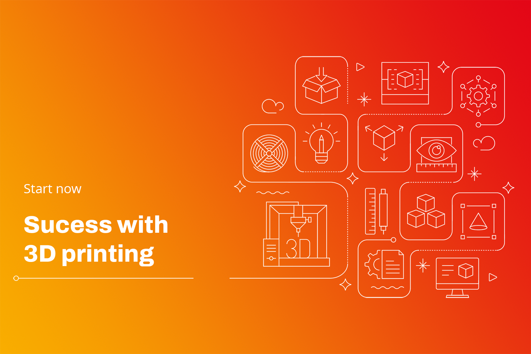 Illustration start with 3d printing sucessfully