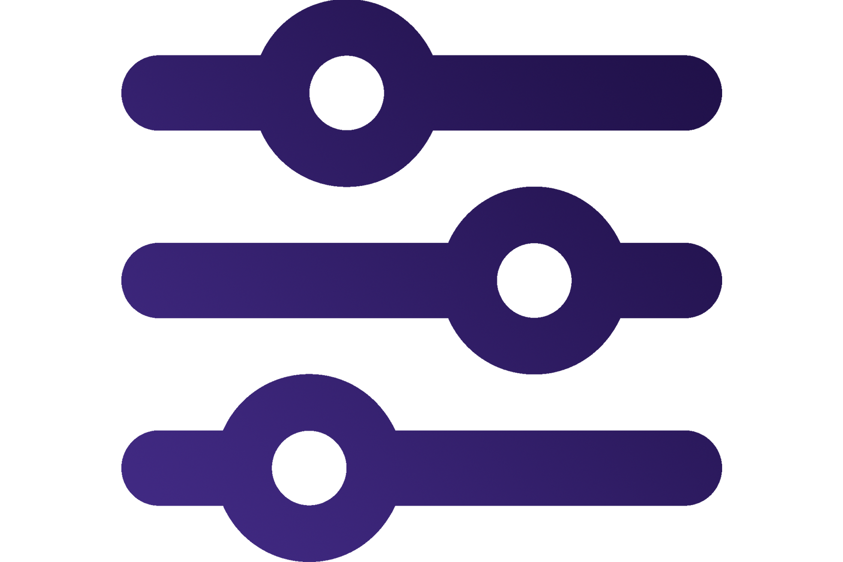 Piktogramm Flexibilität Schieber