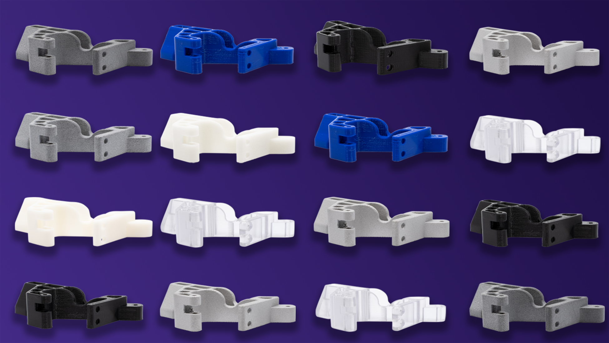 Jellypipe bietet über 100 Materialien zur Auswahl