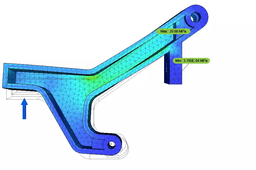 Jellypipe Bauteil ursprüngliche nicht-optimierte Form