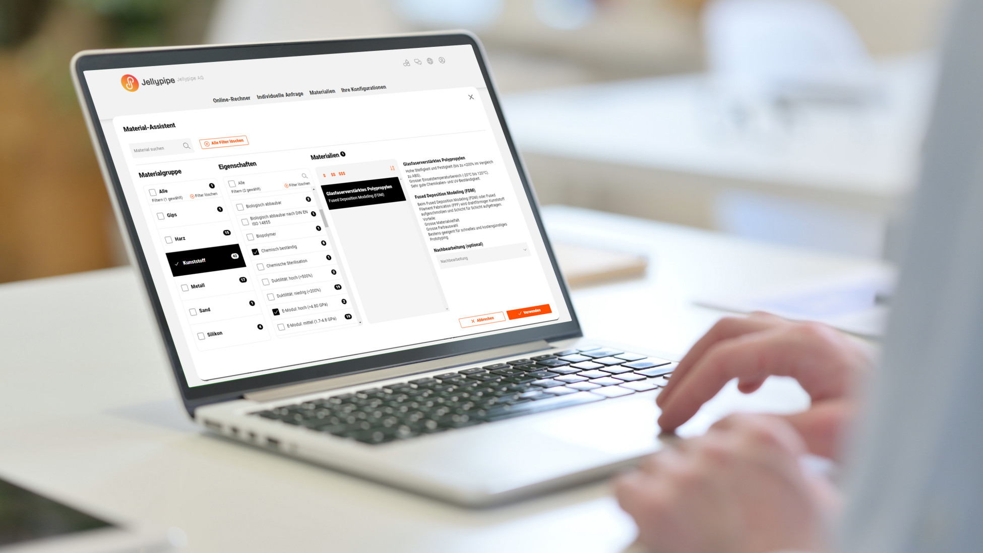 Jellypipe Plattform V3 Materialassistent