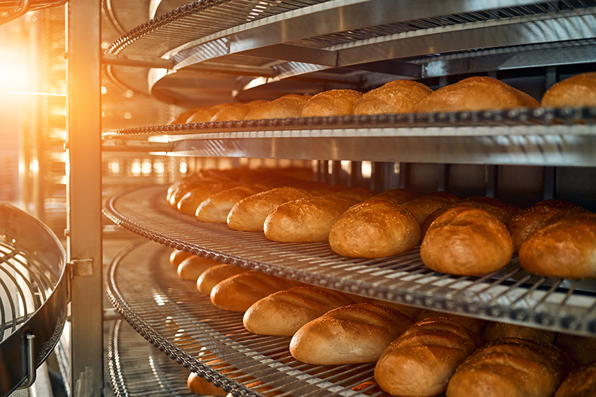Lebensmittelindustrie Brot Herstellung