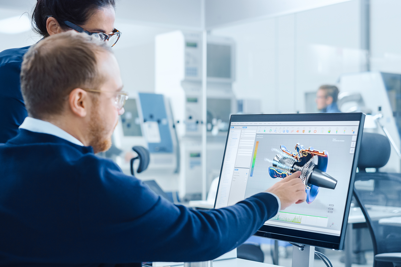 Maschineningenieure beim Konstruieren 